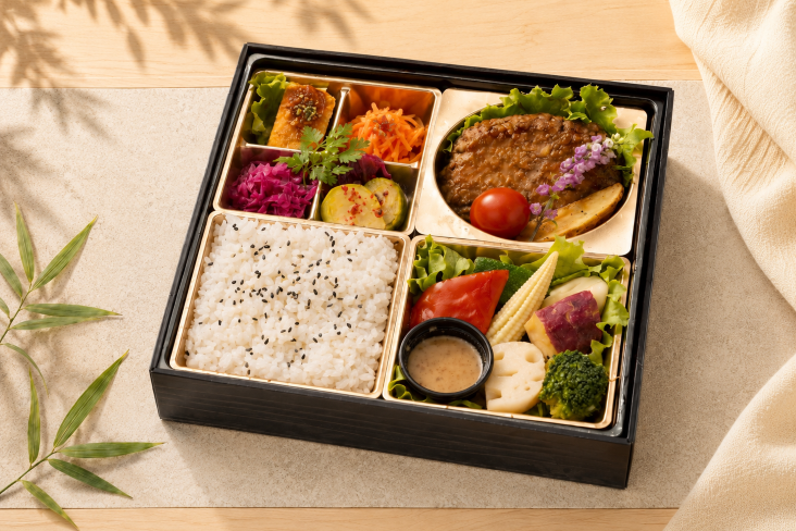 【ヴィーガン専用※全プラントベース】菜雅(さいが)〜照り焼き豆腐ハンバーグと彩り温野菜のお弁当〜